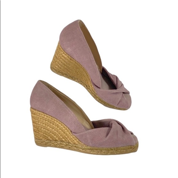 CASTANER Purple Espadrille Peeptoe Wedge Heels 9 - Picture 6 of 14